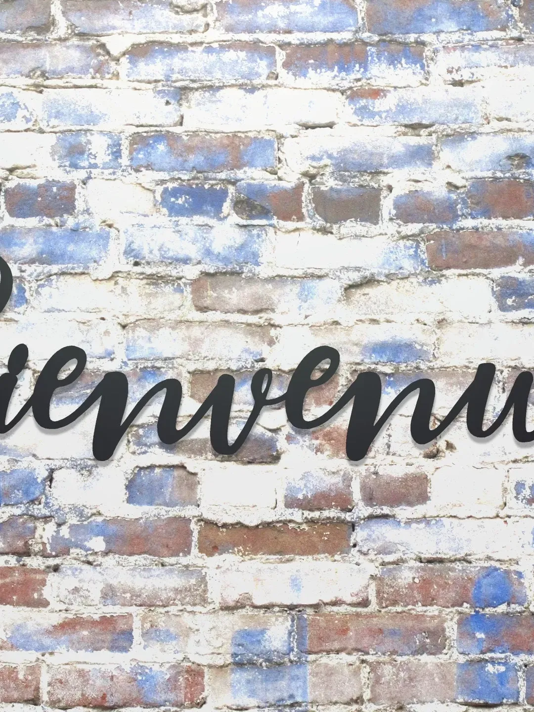 Bienvenue Metal Sign, Metal Word Sign, French Welcome Decor, French Restaurant Sign, French Porch Decor