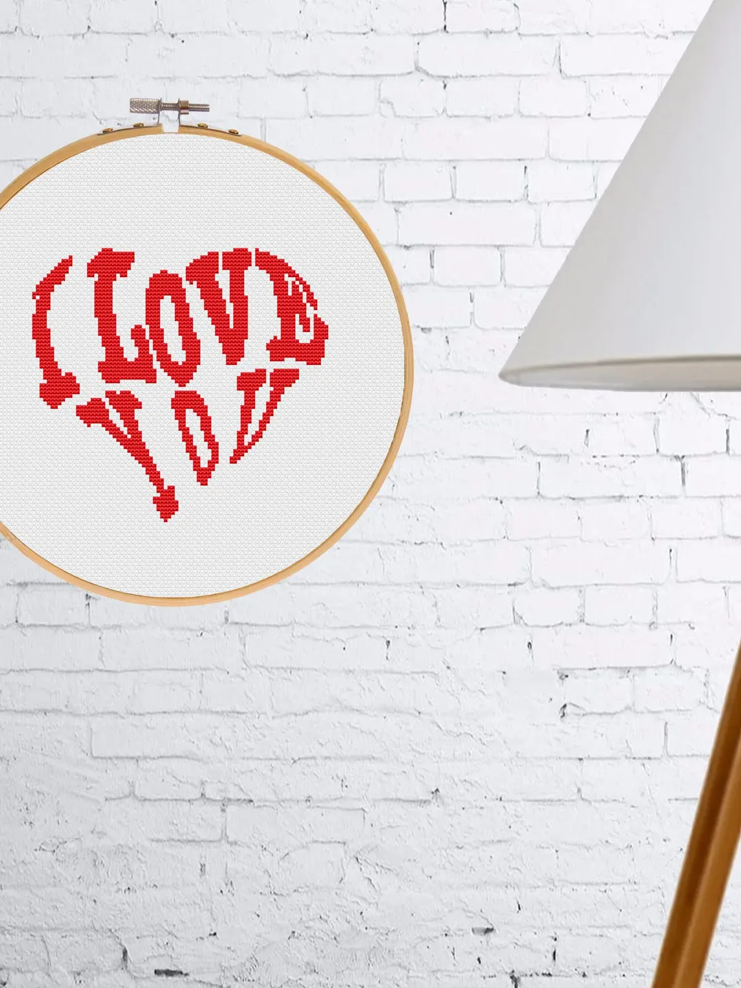 I love you cross stitch pattern PDF, Love embroidery design, Beginner embroidery, simple cross stitch chart
