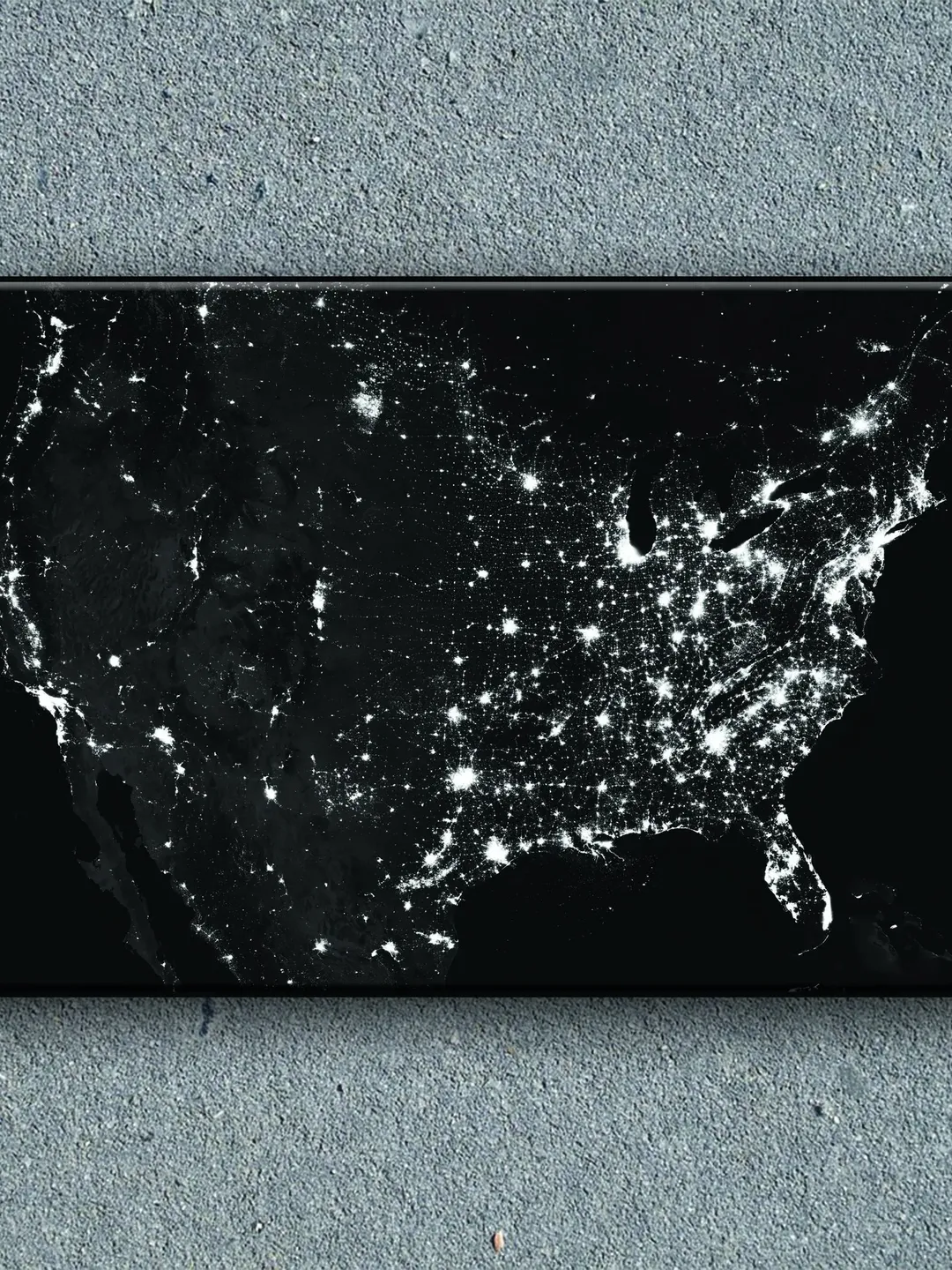 World map Print on Canvas , Floating Frame Option, Modern Wall Art, Extra Large Canvas Wall Art