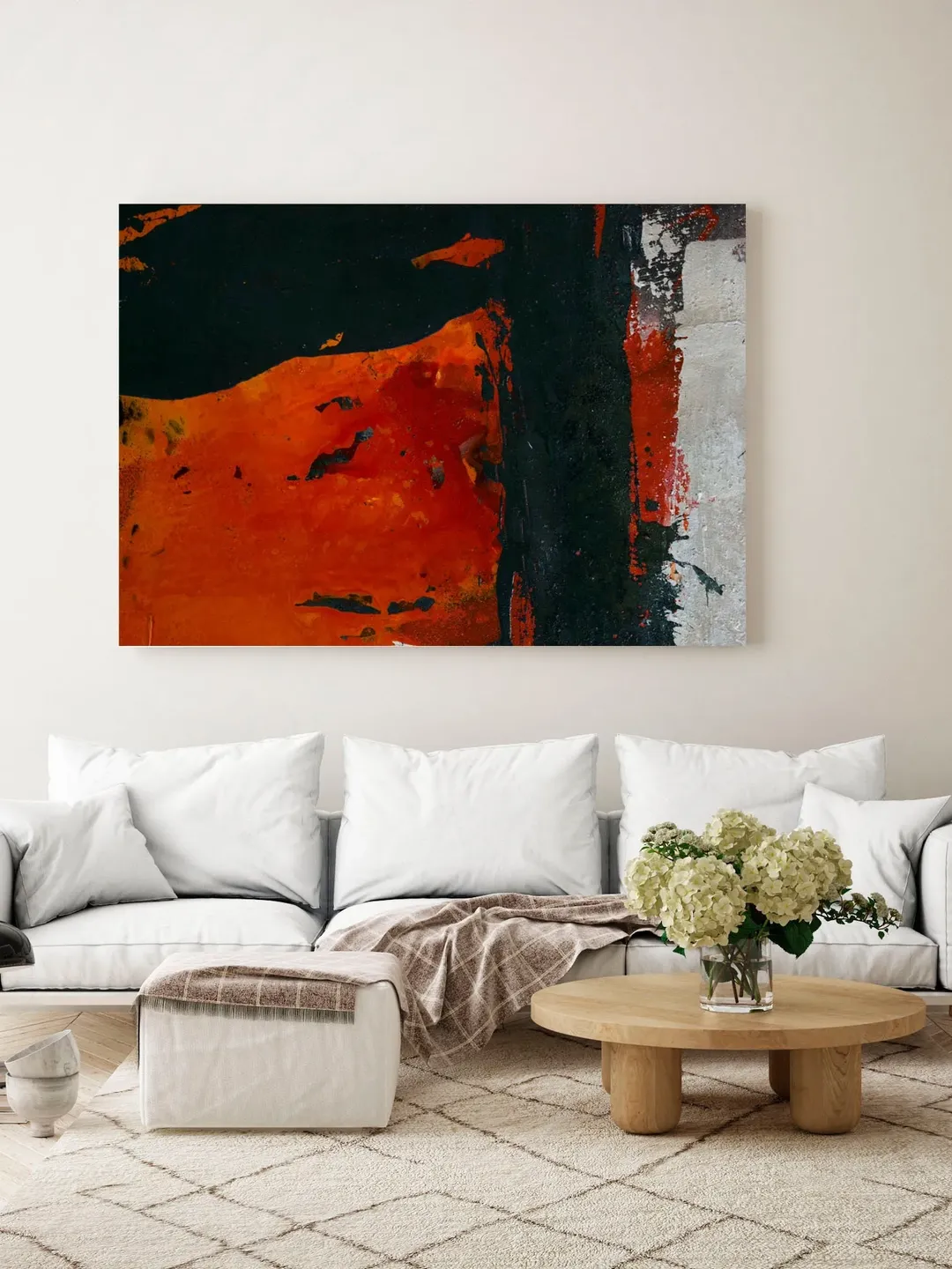 Abstract Art, Digital Print, Abstract art print, Warm living room decor, Art print, Aesthetic room decor, Extra large wall art abstract
