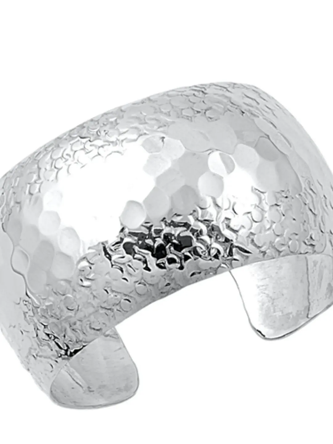 Sterling Silver Bangle Bracelet, Hammered Silver Bracelet, 925 Silver bracelet for women, Bling Faceted bracelet, Birthday gift for women,