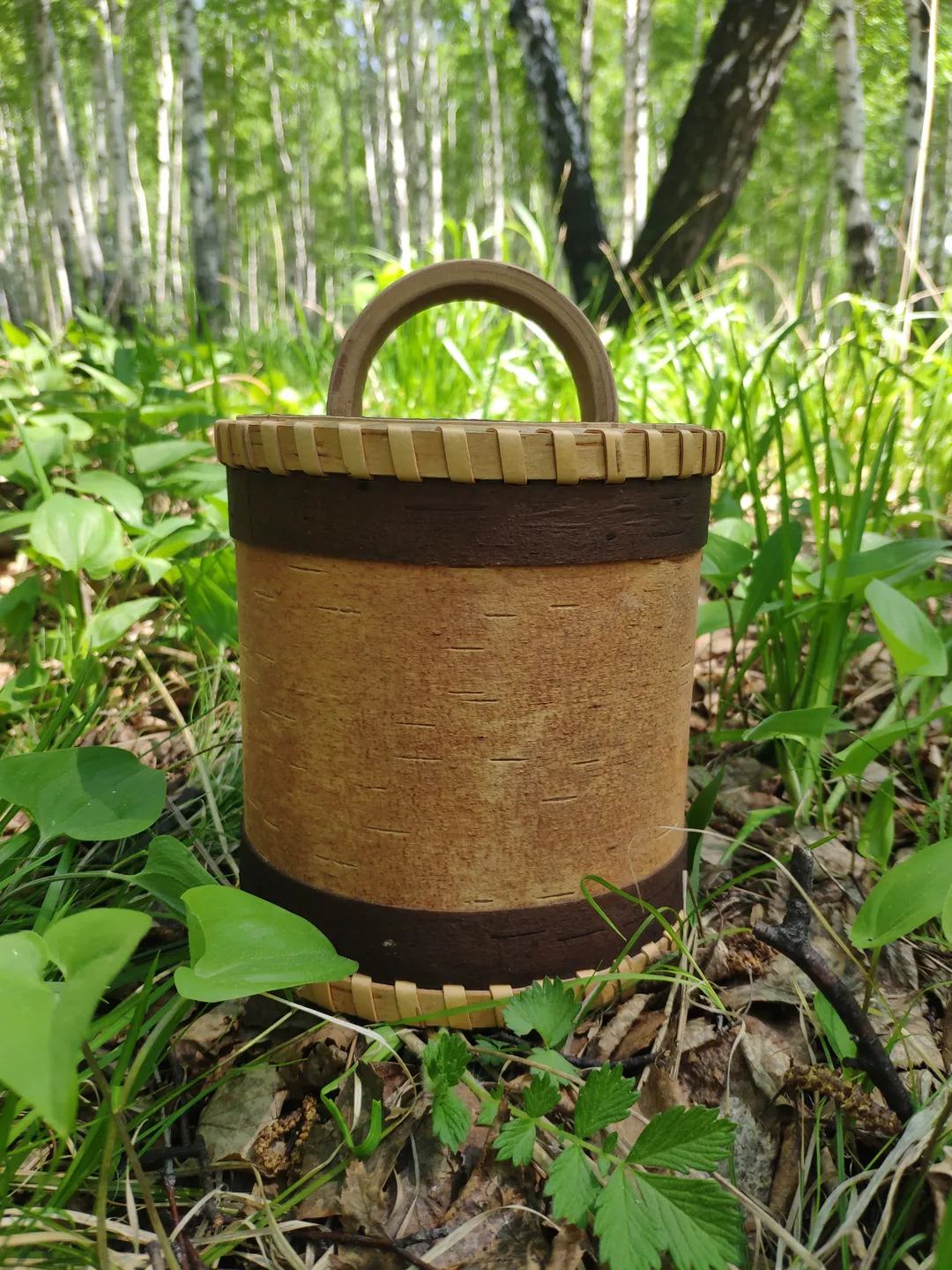 Birch bark box, birch box