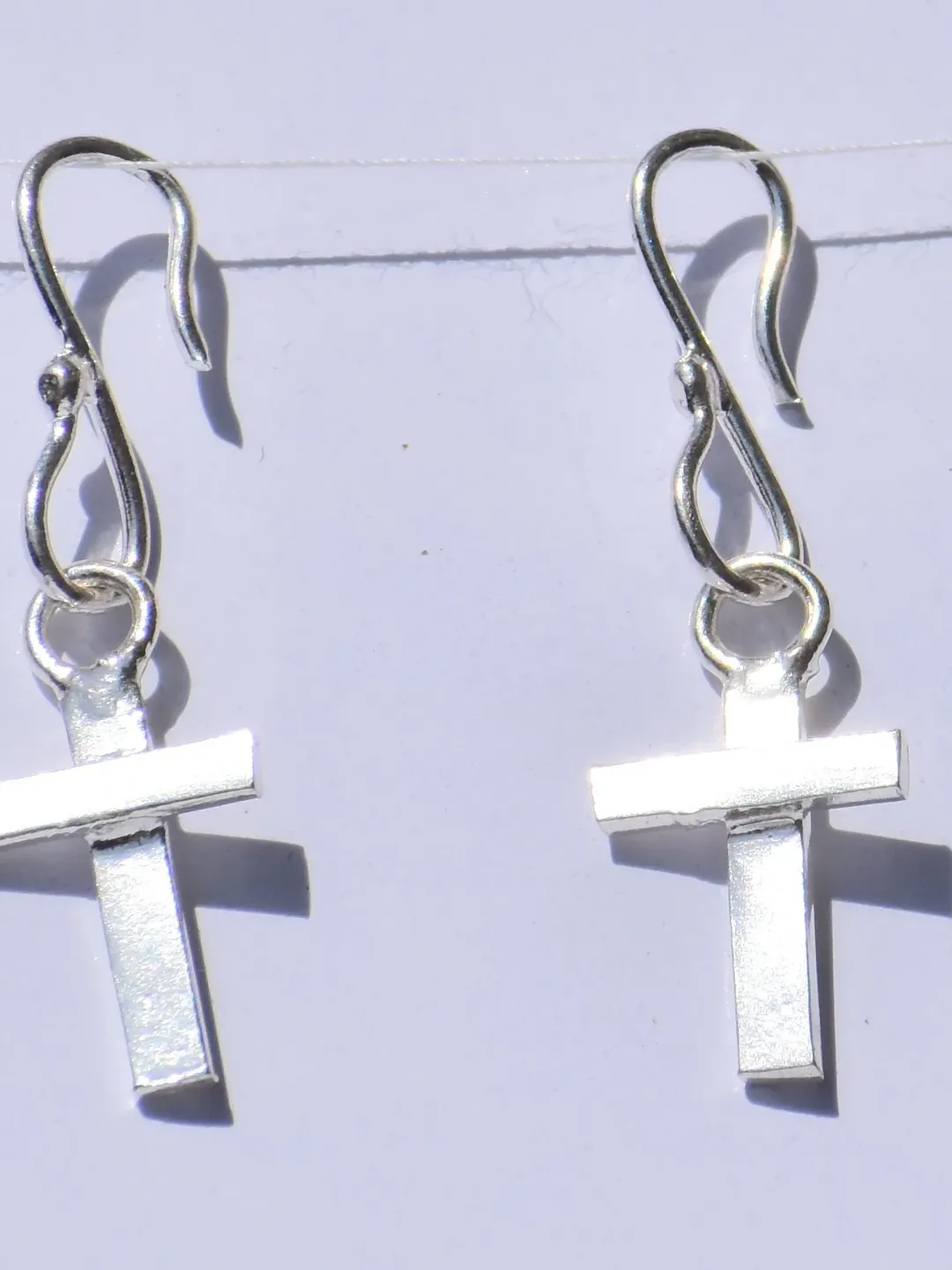 Gothic Dangled Earrings, Silver Christ Symbol Earrings, Handmade Earrings, Unisex Jewelry, Gift For Her, Anniversary Gift, Gift For Everyone