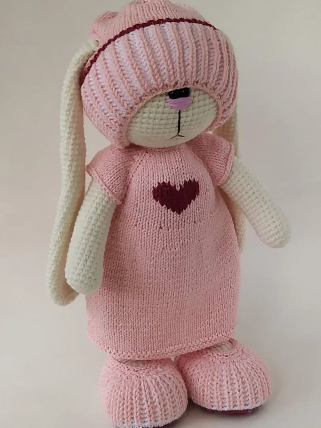Bunny doll plush, Bunny Stuffed Animal, Crochet Bunny Doll with clothes