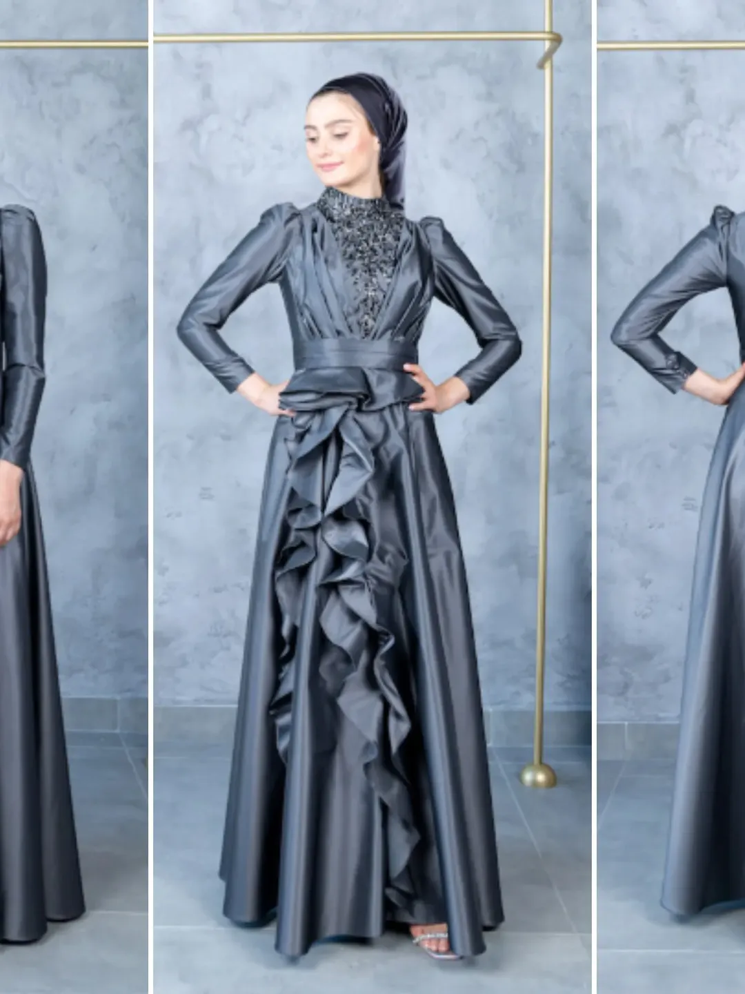 Ahunare Wedding Dress, Muslim Evening Gown, Nikah, Islamic Wedding, Engagement, Bridesmaid, Maxi Dress