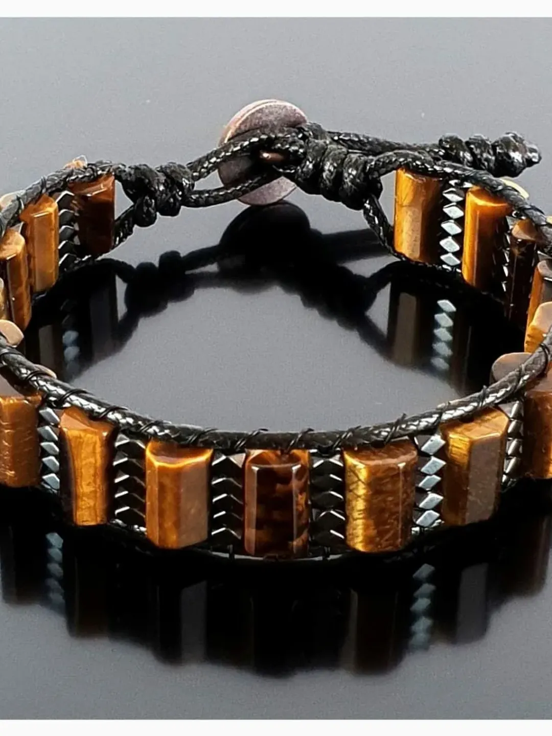 Natural Tiger's Eye Wrist Jewelry, Mascular Bracelet, High Quality Gemstone Design, Corporate Gifts for Employees , Anniversary Gifts