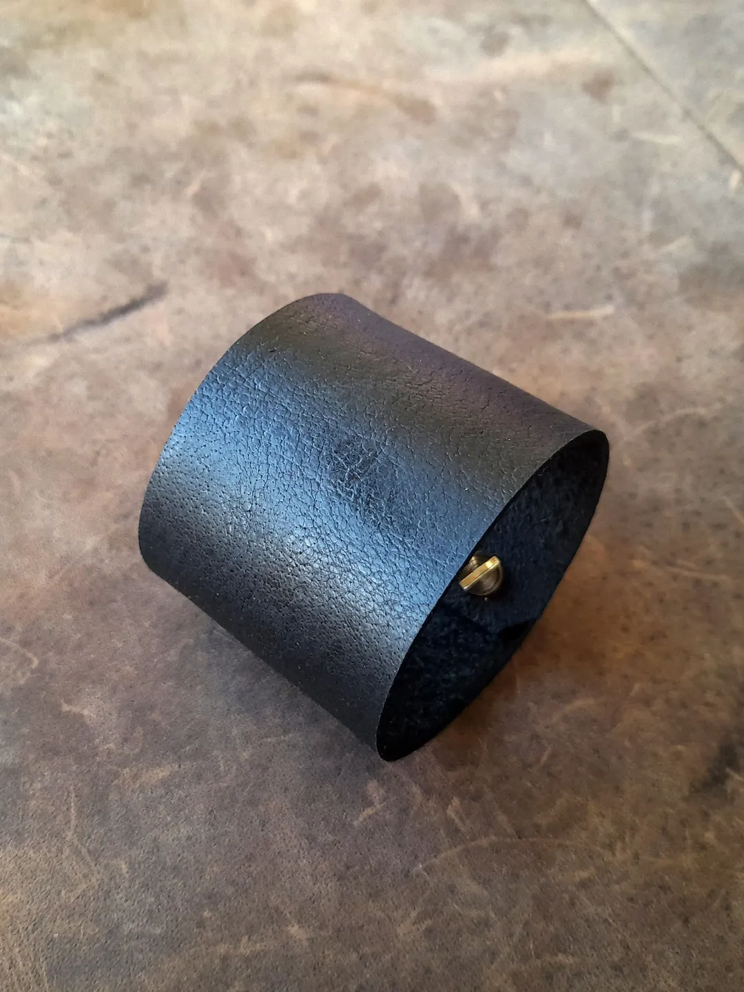 Black Leather Cuff Bracelet, Men Leather Bracelet, Women Leather Bracelet, Gift for Him/Her, Gothic Jewelry, Bikers Bracelet, Wide Cuff