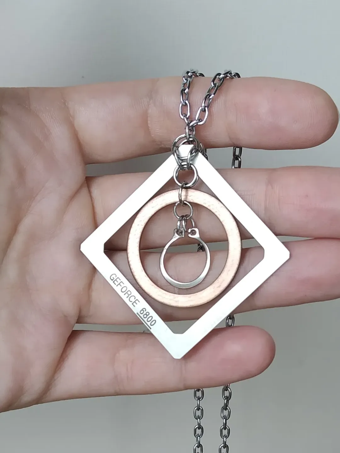 Grunge necklace unisex Found object necklace repurposed Techwear jewelry recycled Cybertech necklace