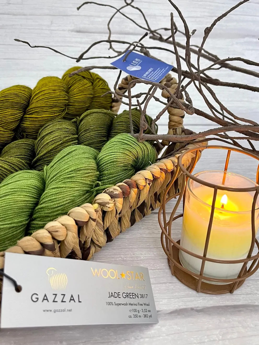 Gazzal Wool Star 100% Super Wash Merino Sock Booties Blanket Hand Dyed Yarn 100gr 350m