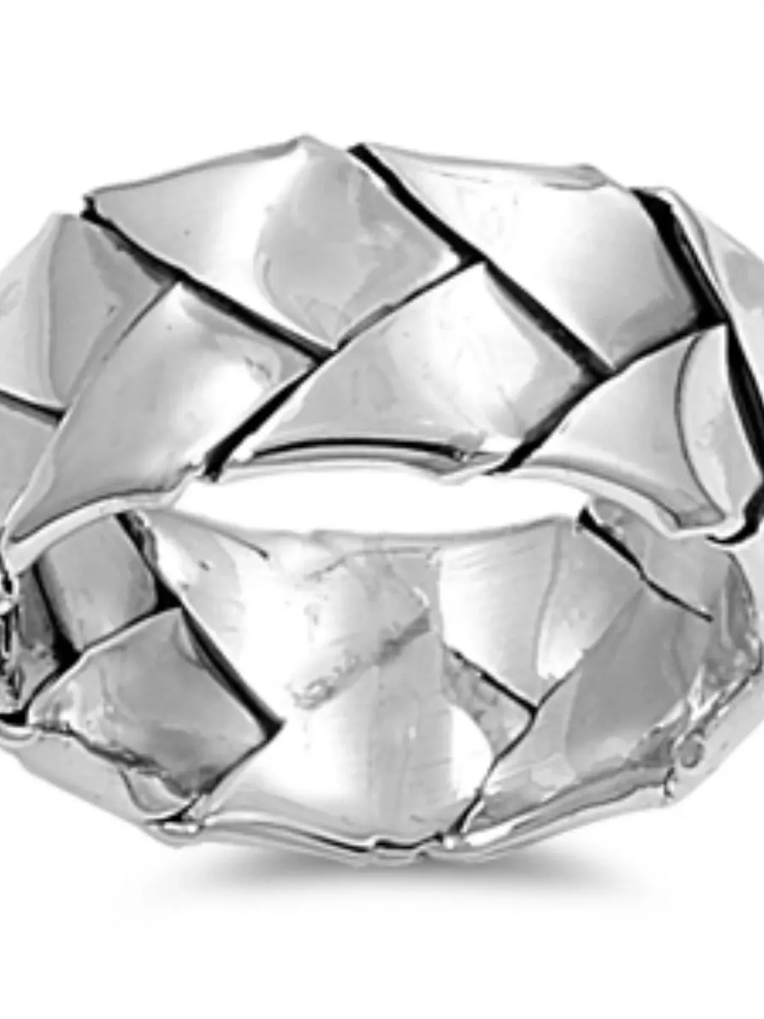 Sterling Silver Men's Ring, Braid Band, Woven Band, Sterling Silver Thumb Ring, Wide band, Unisex Ring, Boyfriend Ring, Size 5 to 10