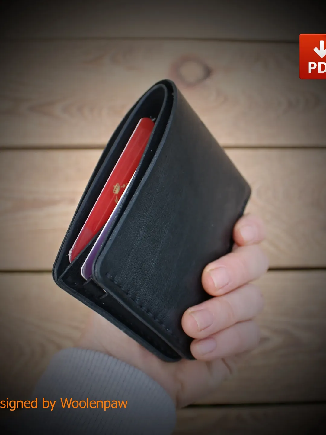 BF2 Leather pattern to make a Bifold wallet