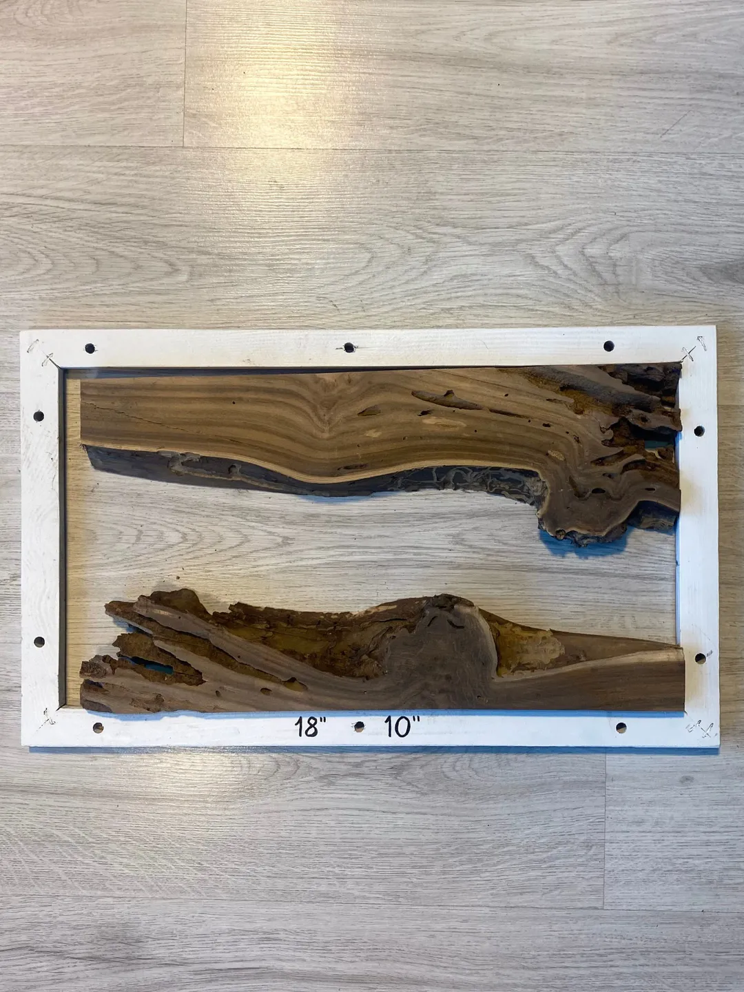 18"Silverberry Wood Blank Slab, Live Edge Wood Slab, Epoxy Resin Wood, Raw Edge Wood