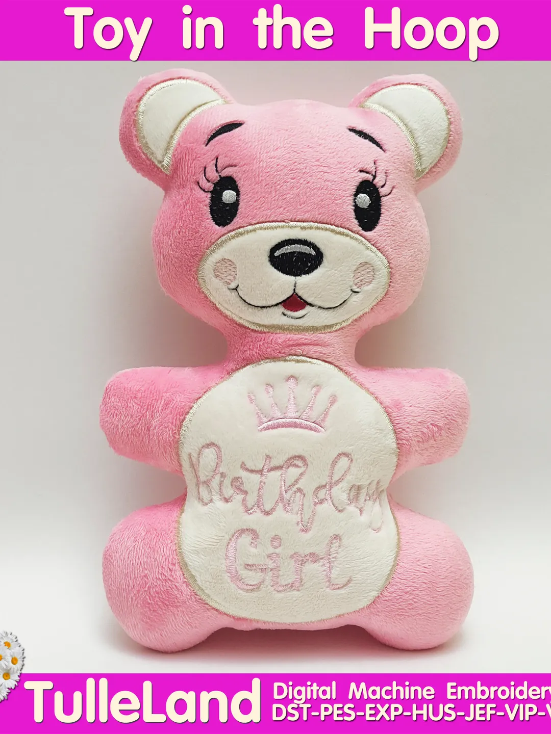 Bear stuffed toy In The Hoop Machine embroidery design Bear stuffed toy ITH Pattern Machine embroidery design