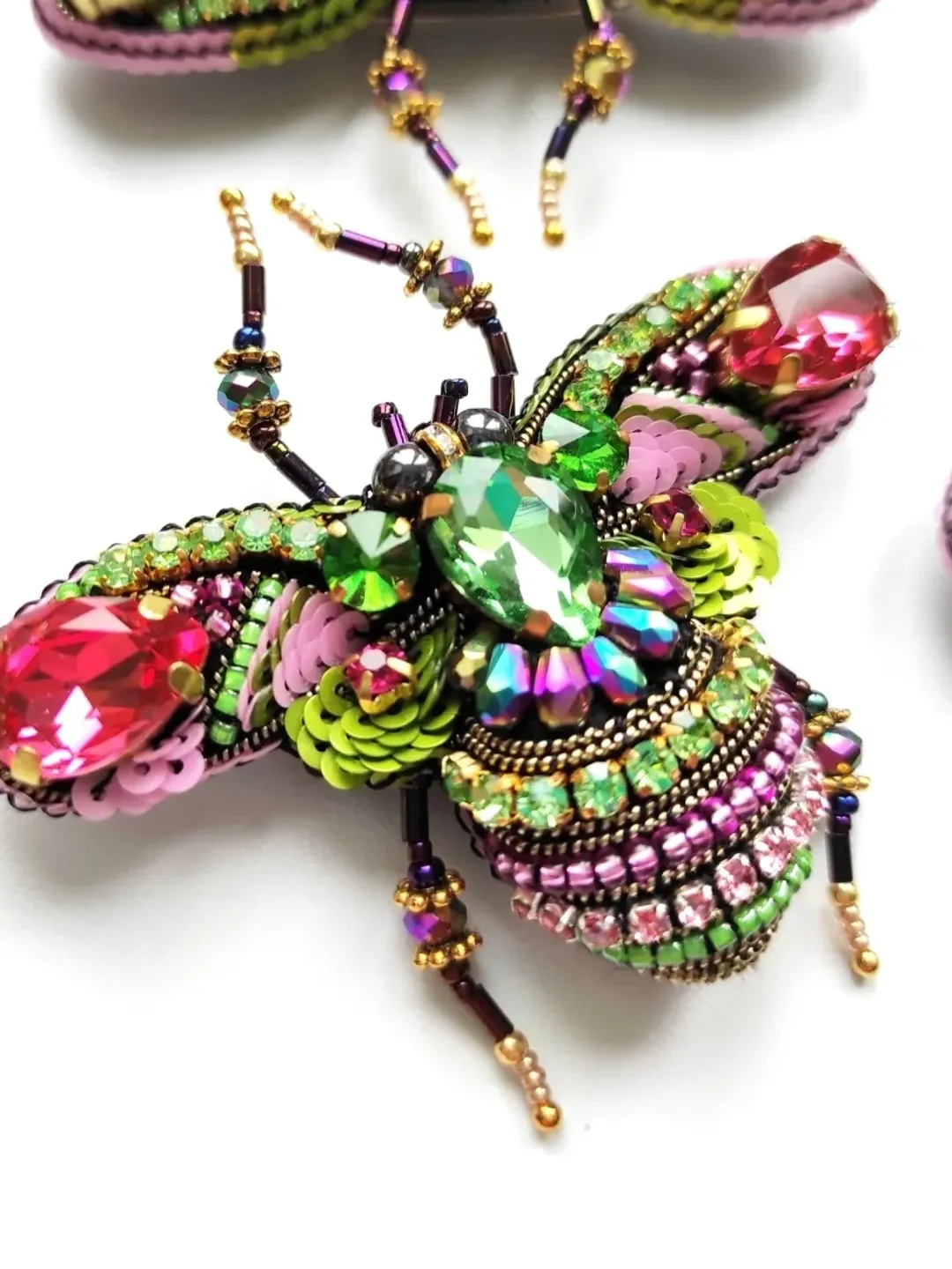 Beaded insect brooch, insect pin, mooth brooch, butterfly brooch, bug pin, bee brooch, bug brooch, insects, madam toto