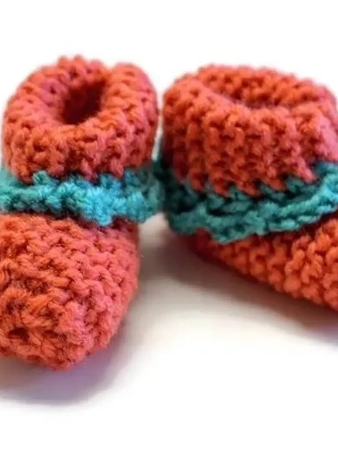 Peach and Turquoise Baby Shoes, Baby Sock, Baby Booties, Great Stocking Stuffers for Baby's First Christmas, Baby Shower Gift Ideas, Crochet