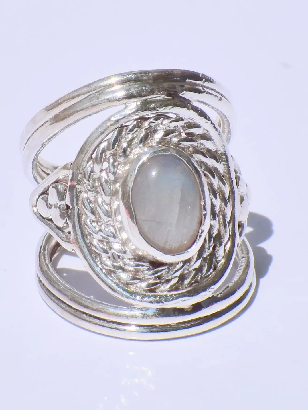 Moonstone Ring, Sterling Silver Ring, Precious Ring, Statement Ring, Handmade Ring, Wedding Ring, Bohemian Ring, Gemstone Ring, Gift For Her