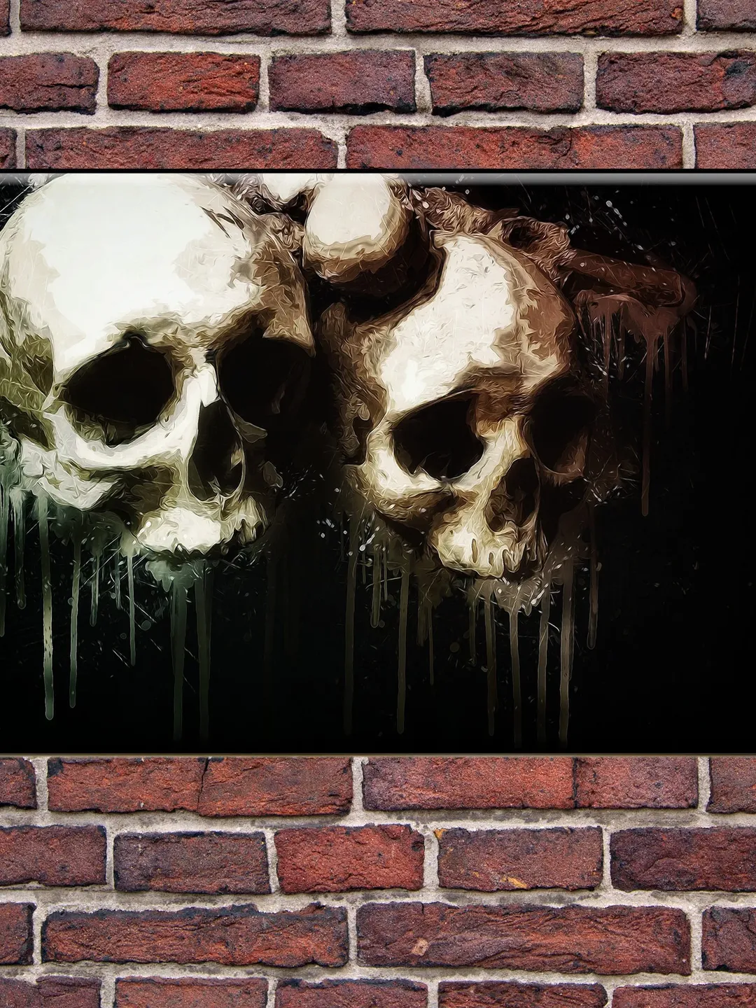 Skull Print on Canvas , Floating Frame Option, Modern Wall Art, Extra Large Canvas Wall Art