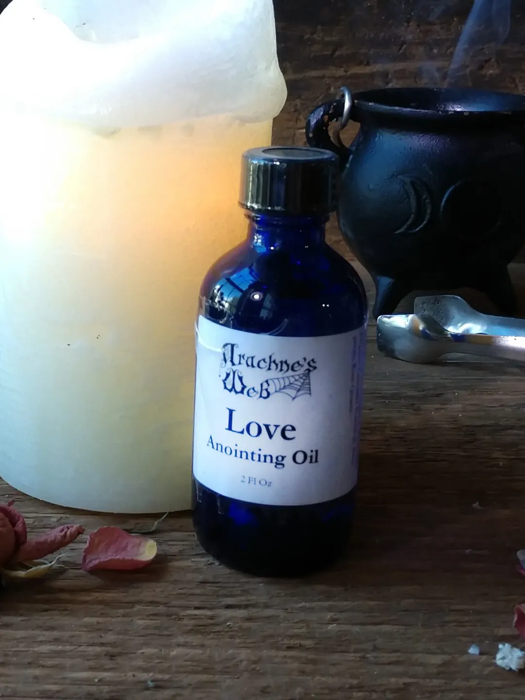 Love Ritual Oil, Anointing oil for candles, oil for magic, fragrant oil for candle magick, witch's anointing oil for consecration