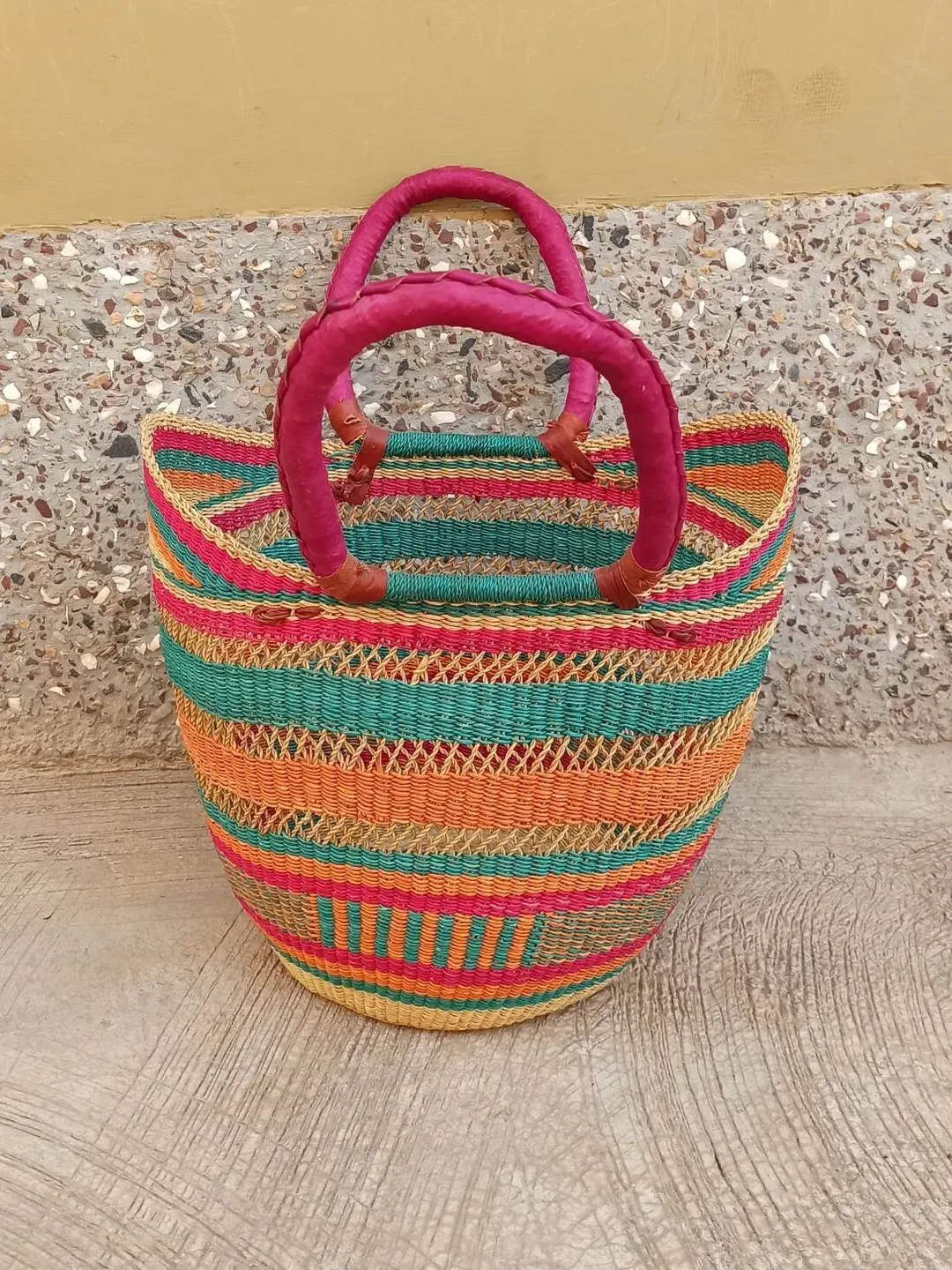 Storage basket | African basket | Straw basket | Woven basket | Gift basket | African market basket| handmade basket| Market Basket| Basket