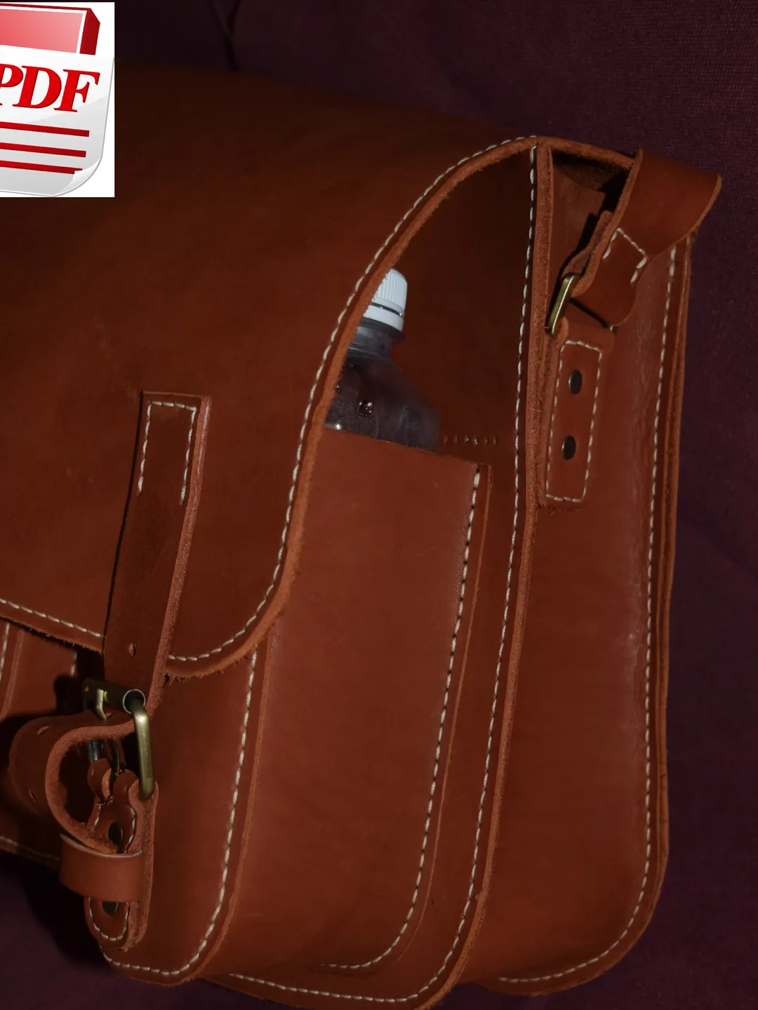 Leather Messenger Bag  pattern- Men's Leather Bag PDF-Messenger Bag Diy-Leather Bag Template