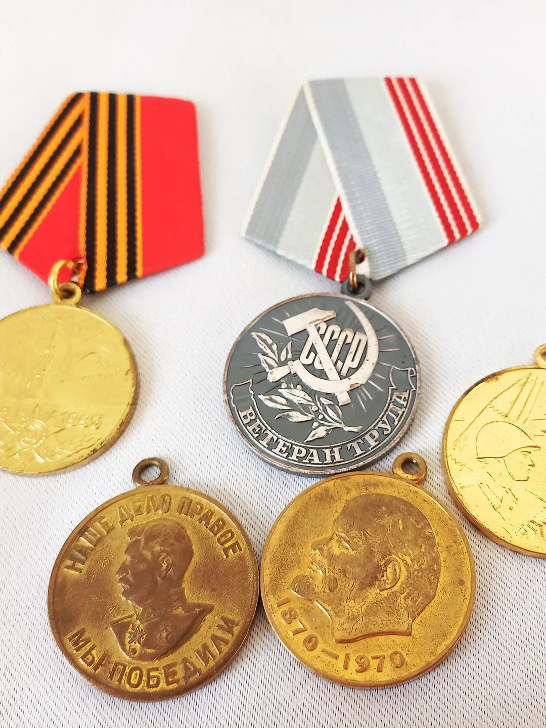 Soviet Russian Medals Set of Five Pieces