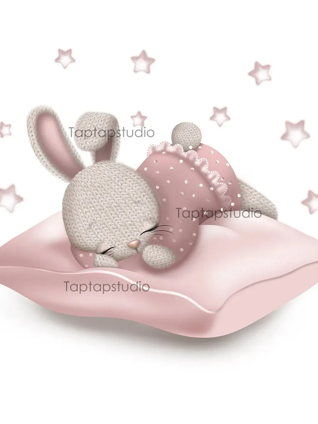 Sleeping bunny printable, Bunnies png, Rabbit dream, baby shower card, nursery Clipart, hare animal, cute animal, watercolor illustration