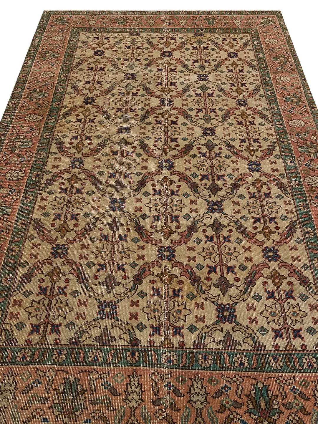 Bohemian Brown Turkish Rug - A Vintage Delight for Your Home Decor