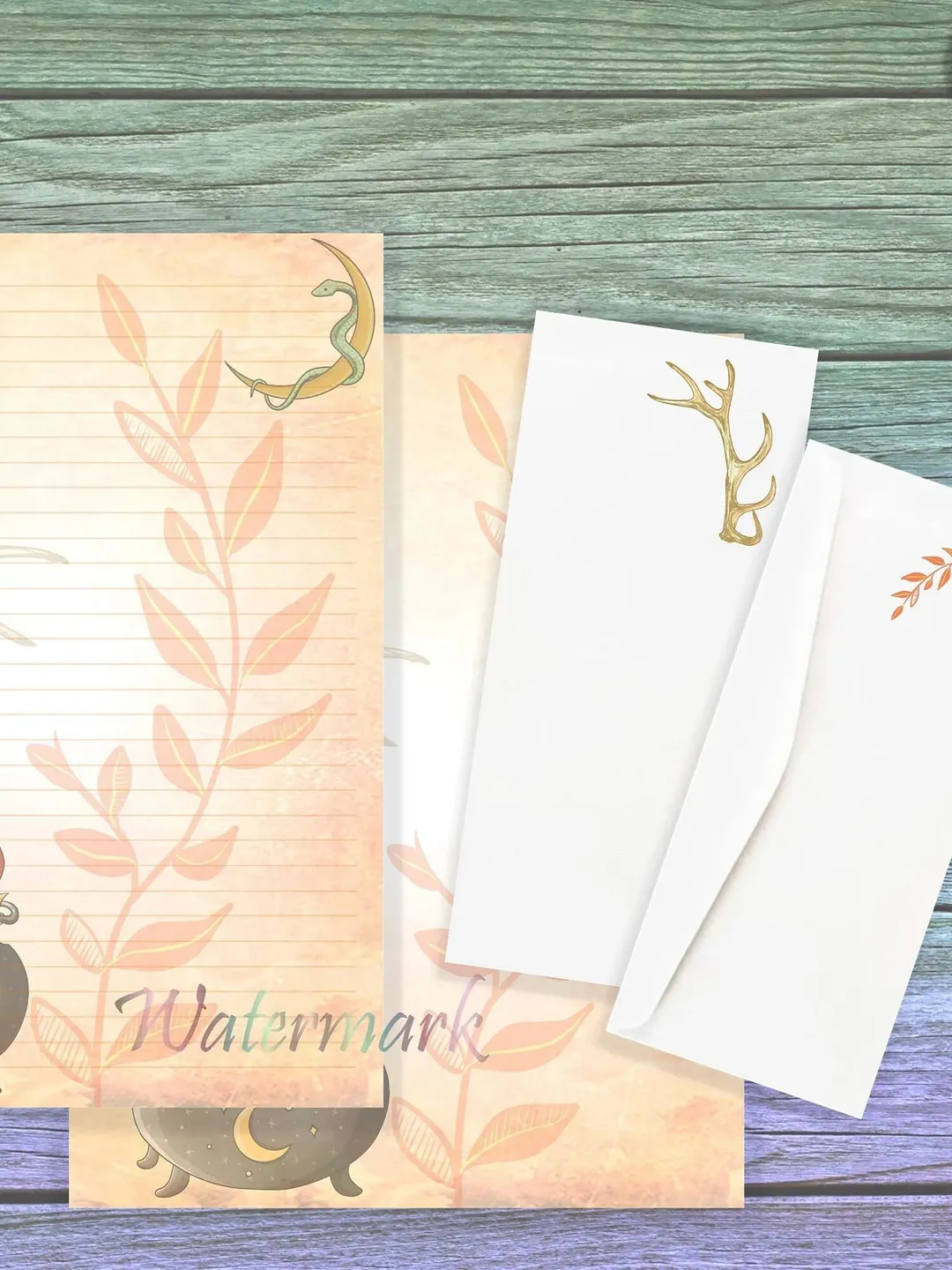 Autumn Cauldron Stationery | Witch Writing Paper | Magic Cauldron Page | Snake Letter Paper | Witchcraft Journal | Autumn Spell Pages