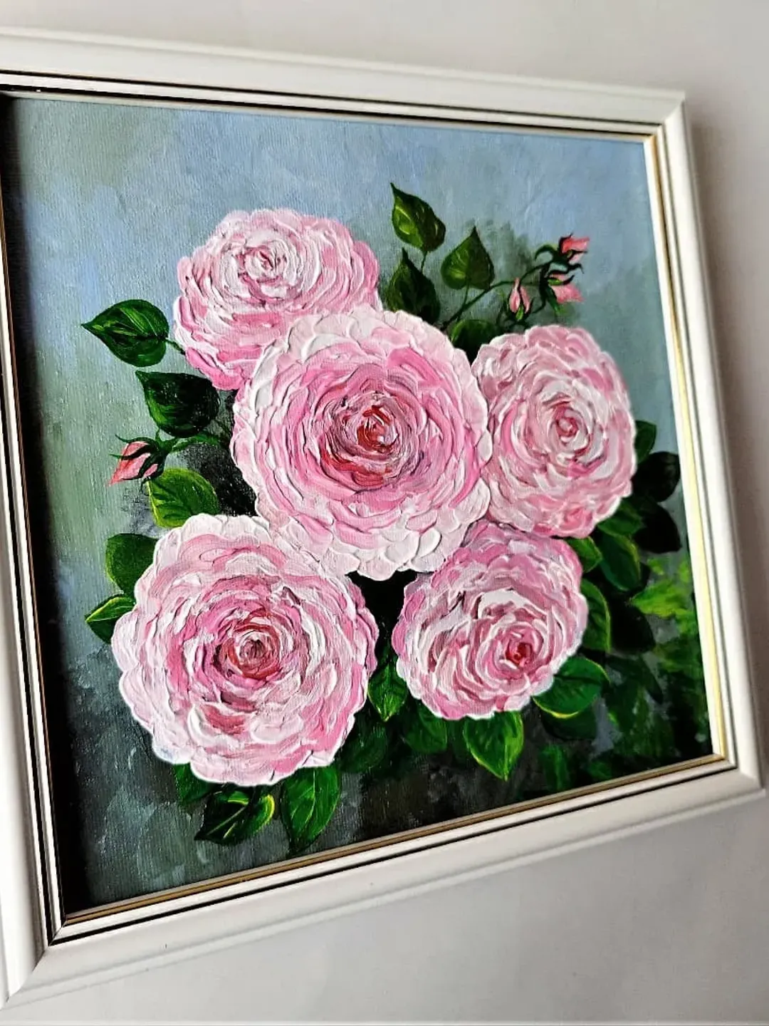 Rose painting on canvas, Floral paintings, Flower canvas wall art ...