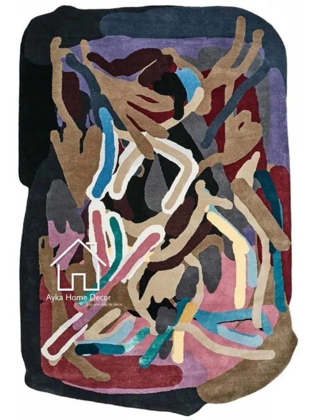 Geometric 100% NEW ZEALAND WOOL Rugs Hand Tufted Rugs Contemporary Rugs Abstract Rugs Modern Rugs Handmade Hand Tuft Rugs Designer Rugs