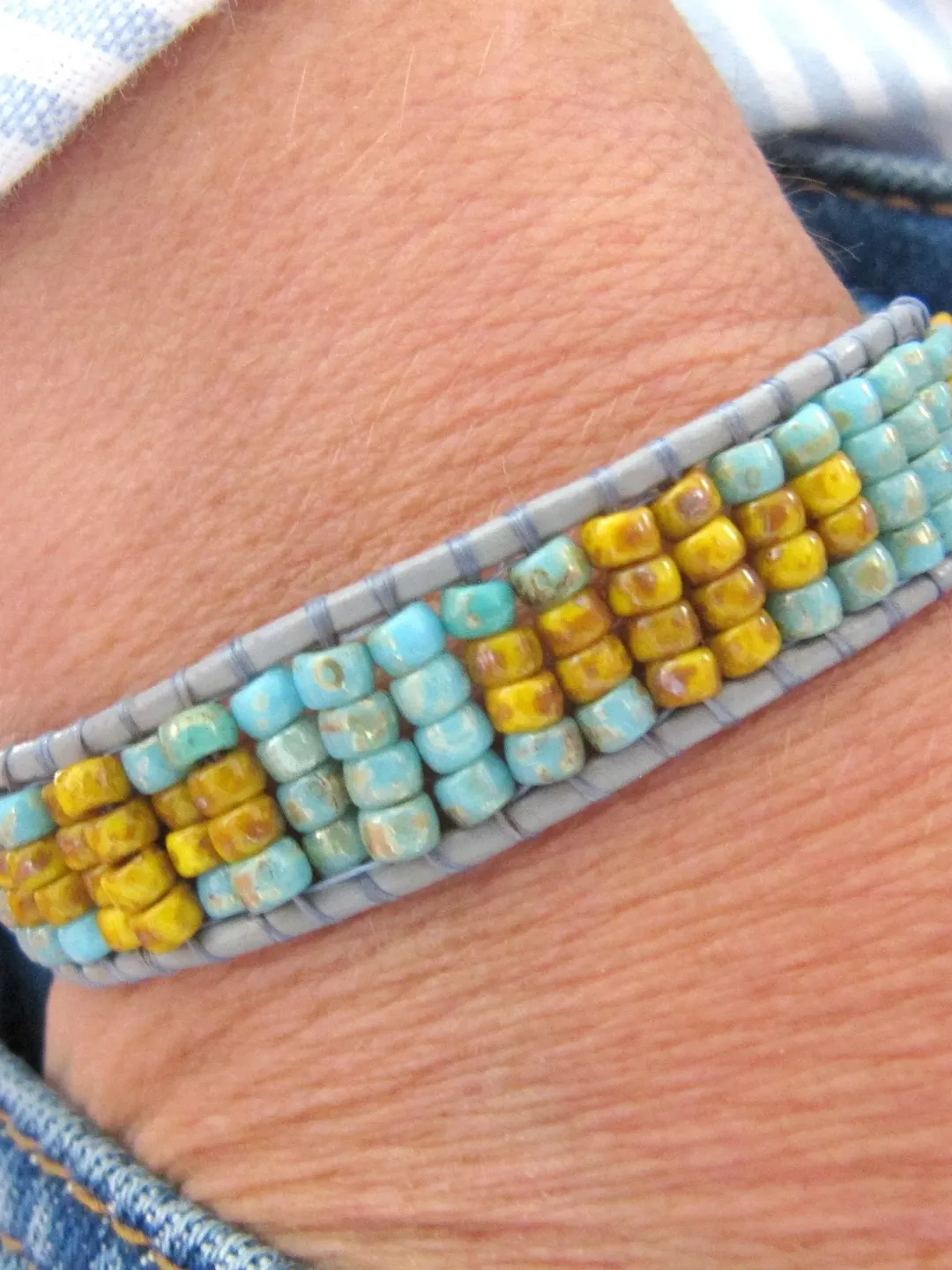 bracelet  boho style, Bohemian glas beads, beads bracelet
