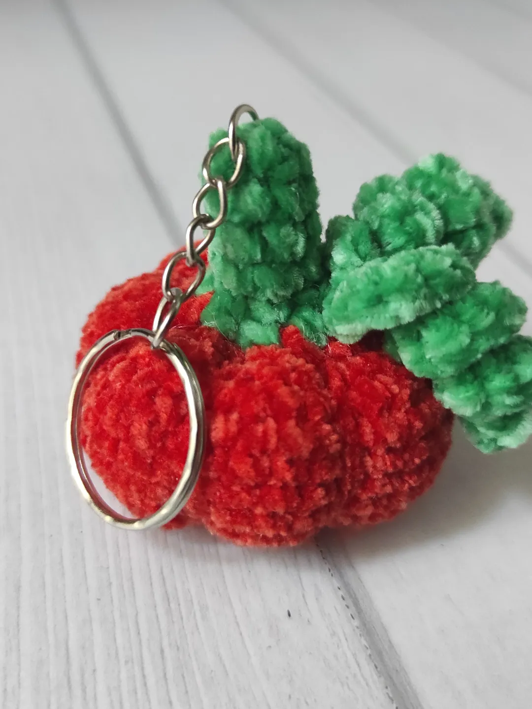 Crochet keychain pumpkin, plush pumpkin, amigurumi pumpkin toy