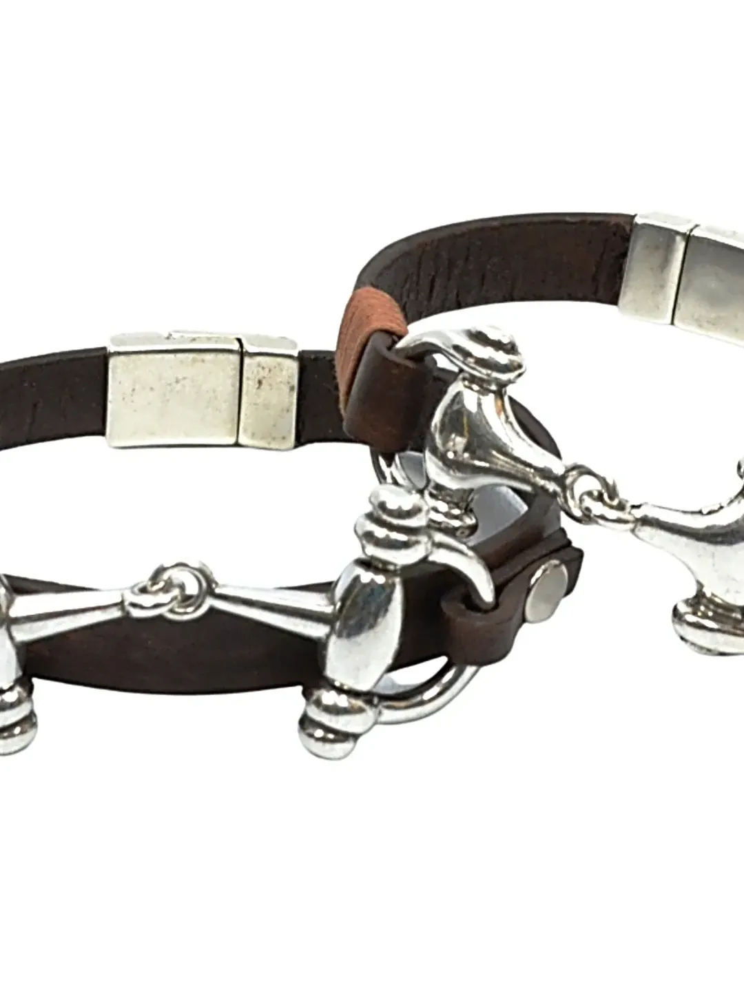 Snaffle Bit Couples Bracelets, Horse Bit Bracelet, Men Women Leather Jewelry, Couples Equestrian Jewelry, His Hers Bracelet, Couples Gifts