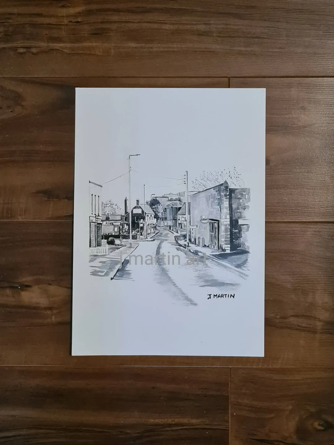 Windy Arbour from the Dundrum Road, Pen and Ink Drawing, Mulvey Park, Dublin, unframed, unmounted