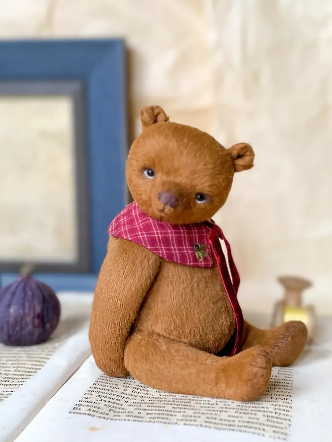 Teddy bear girl, undressed teddy bear, collectible teddy bear