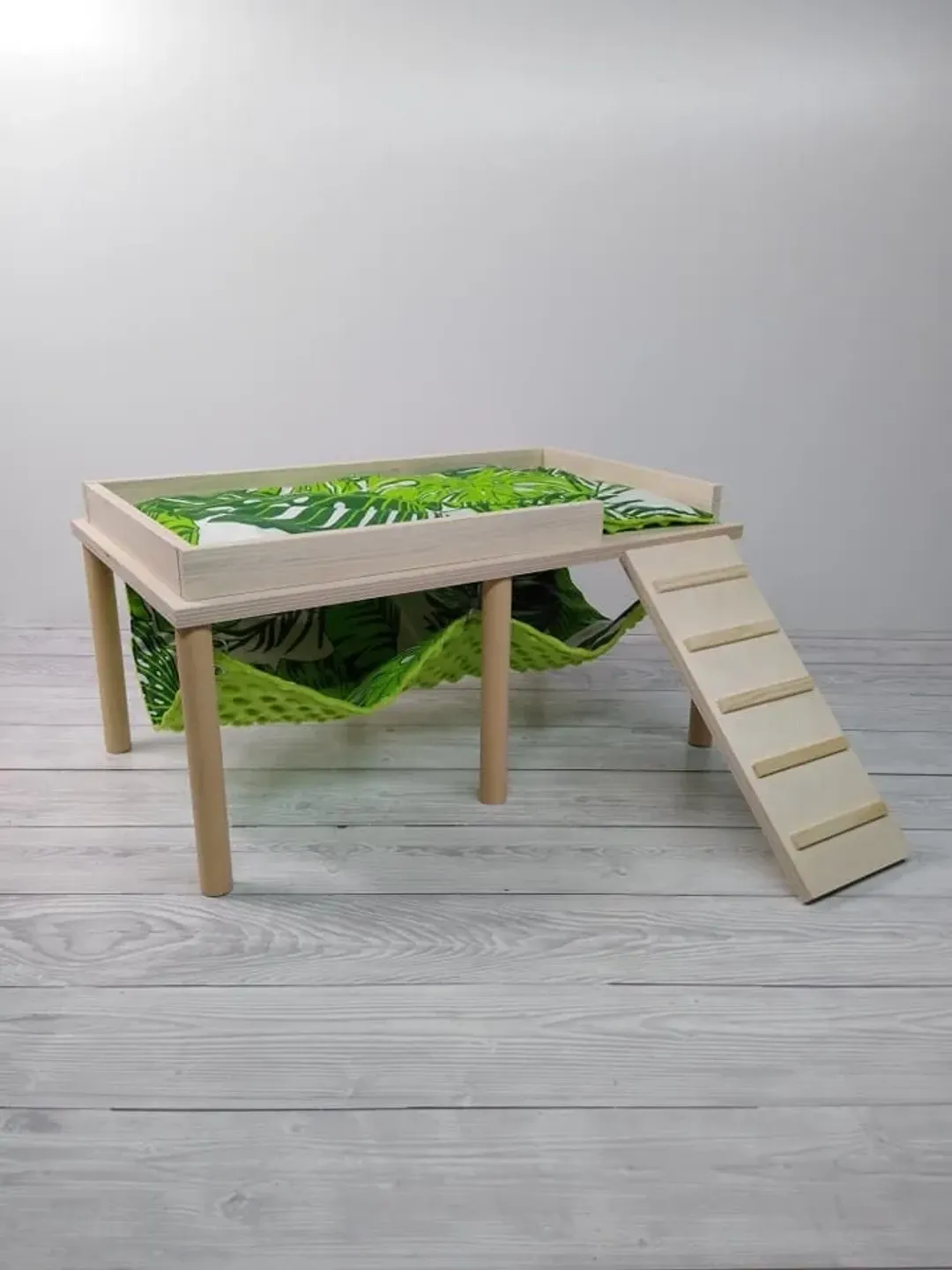 Double hammock with stand,  guinea pig accessories,  guinea pig hideout, chinchilla cage accessories