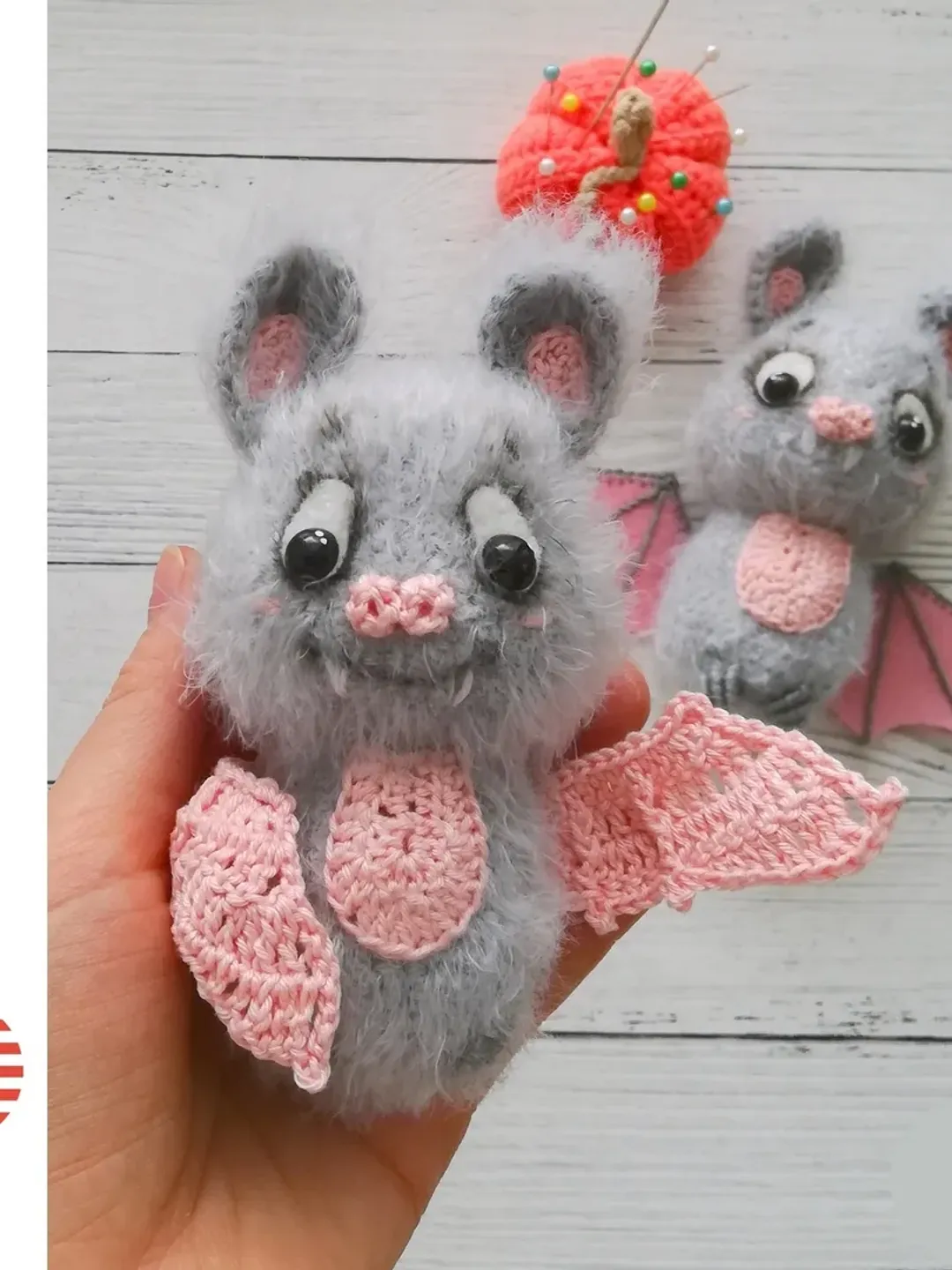 Crochet Halloween bat pattern, amigurumi cute animal, DIY small crochet bat, PDF pattern by CrochetToysForKids