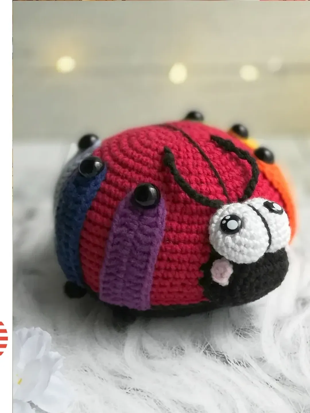 Crochet pattern ladybug, amigurumi rainbow insect, DIY Montessori educational toy, PDF pattern by CrochetToysForKids
