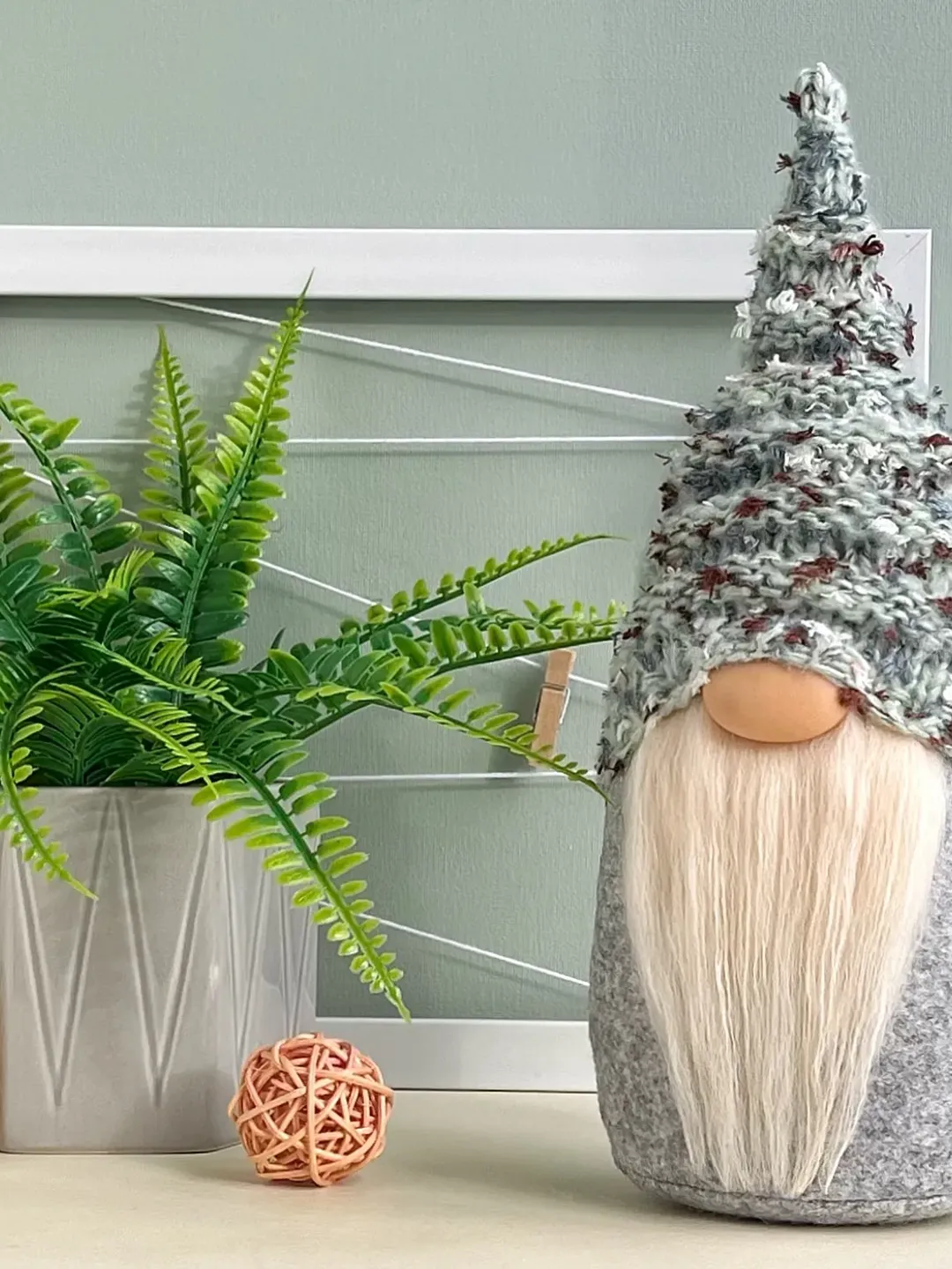 Spring gnome decor, Scandinavian gnome with hat, Hygge gnome