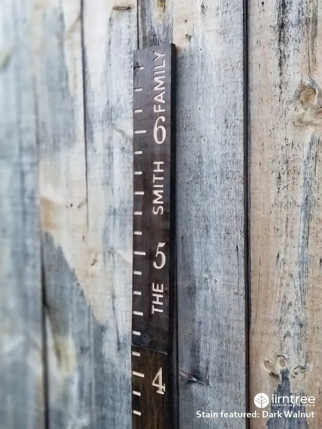 Family Name Growth Chart Ruler | Engraved Family Name Ruler | Wall ...