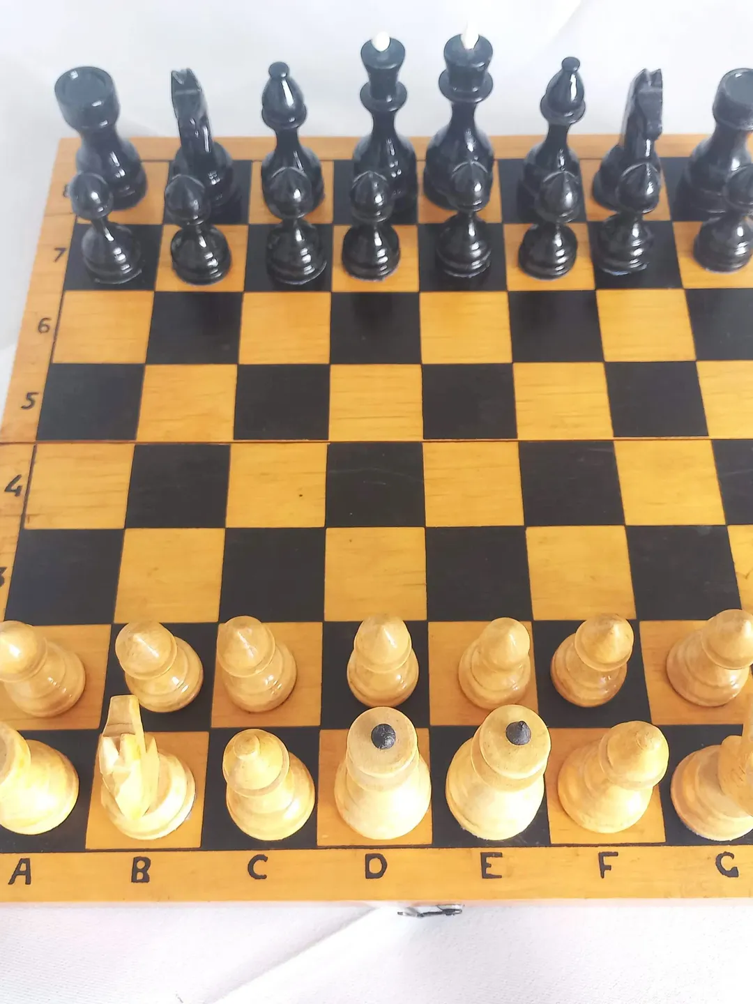 Vintage Wooden Chess Made in USSR Wooden Chess Pieces Complete Set