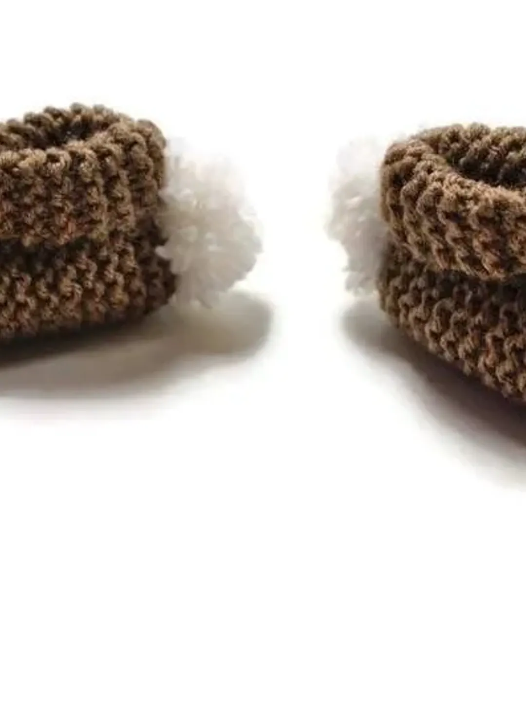 Knit Cotton Tail Bunny Feet Shoes, Baby Socks, Baby Booties, Great Stocking Stuffers for Baby's First Christmas, Baby Shower Gift Idea, Boot