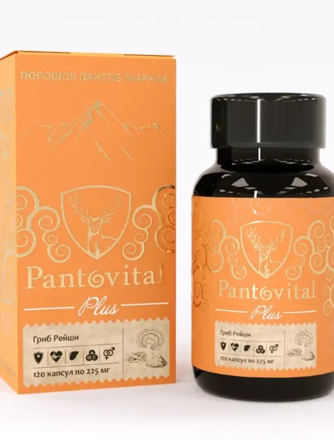 Antlers of the Altai Maral Pantovital with Reishi Mushroom 120 capsules  Immunity Antistress