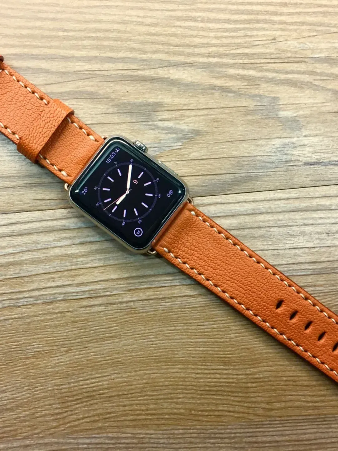 Apple Watch Band, Apple watch Series 6, 40mm, Apple Watch 44mm, Orange Apple Watch Strap, Apple Watch 42mm, Space Gray, product Red