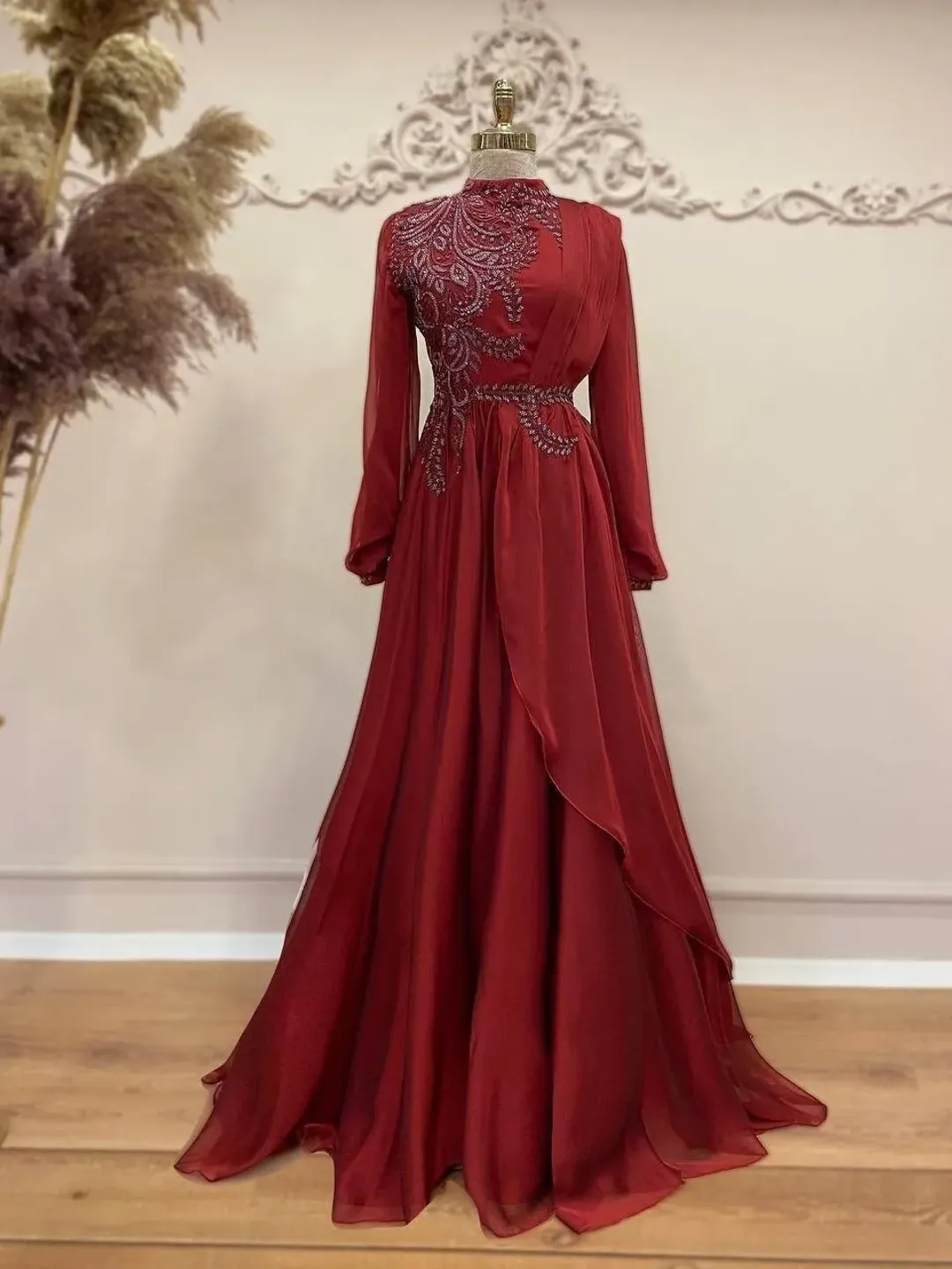 Ahunare Wedding Dress, Muslim Evening Gown, Nikah, Islamic Wedding, Engagement, Bridesmaid, Maxi Dress