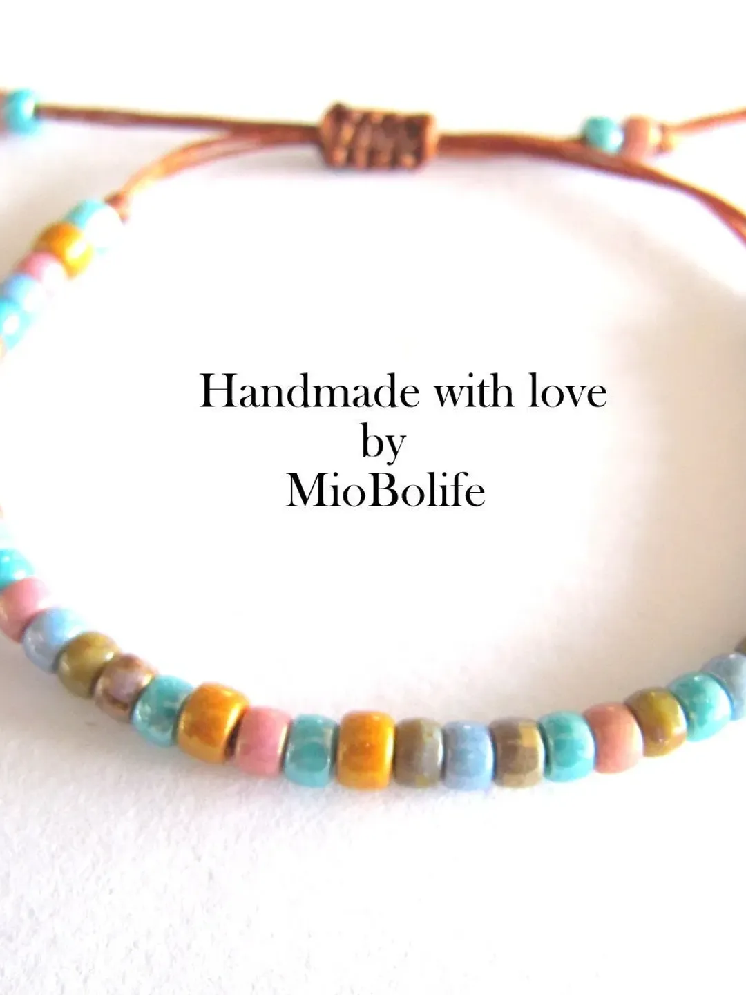 Beaded bracelet boho chic style, macrame beaded bracelet gift for women / men, hippie beaded bracelet, Best friend gift. Gift for mother