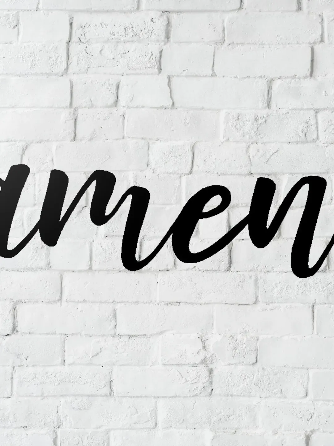 amen Metal Word Sign, amen Wall Decor, Christmas Gift, Family Room Decor, amen church Word Art, Cursive amen Word