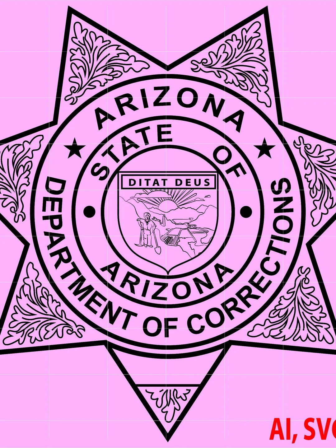 State of Arizona Department of Corrections Badge, Logo, Seal, Custom ...