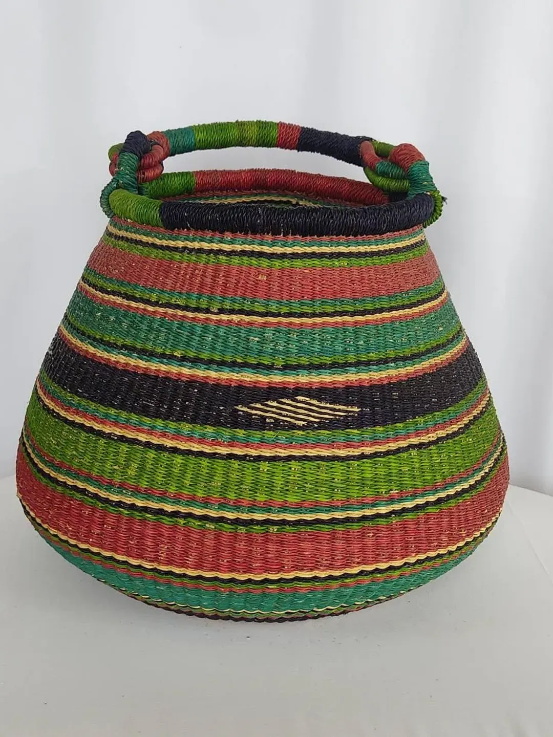 Market Basket | Storage basket | African basket | Bolga Market Basket | Woven basket | Straw bag | African market basket| handmade basket