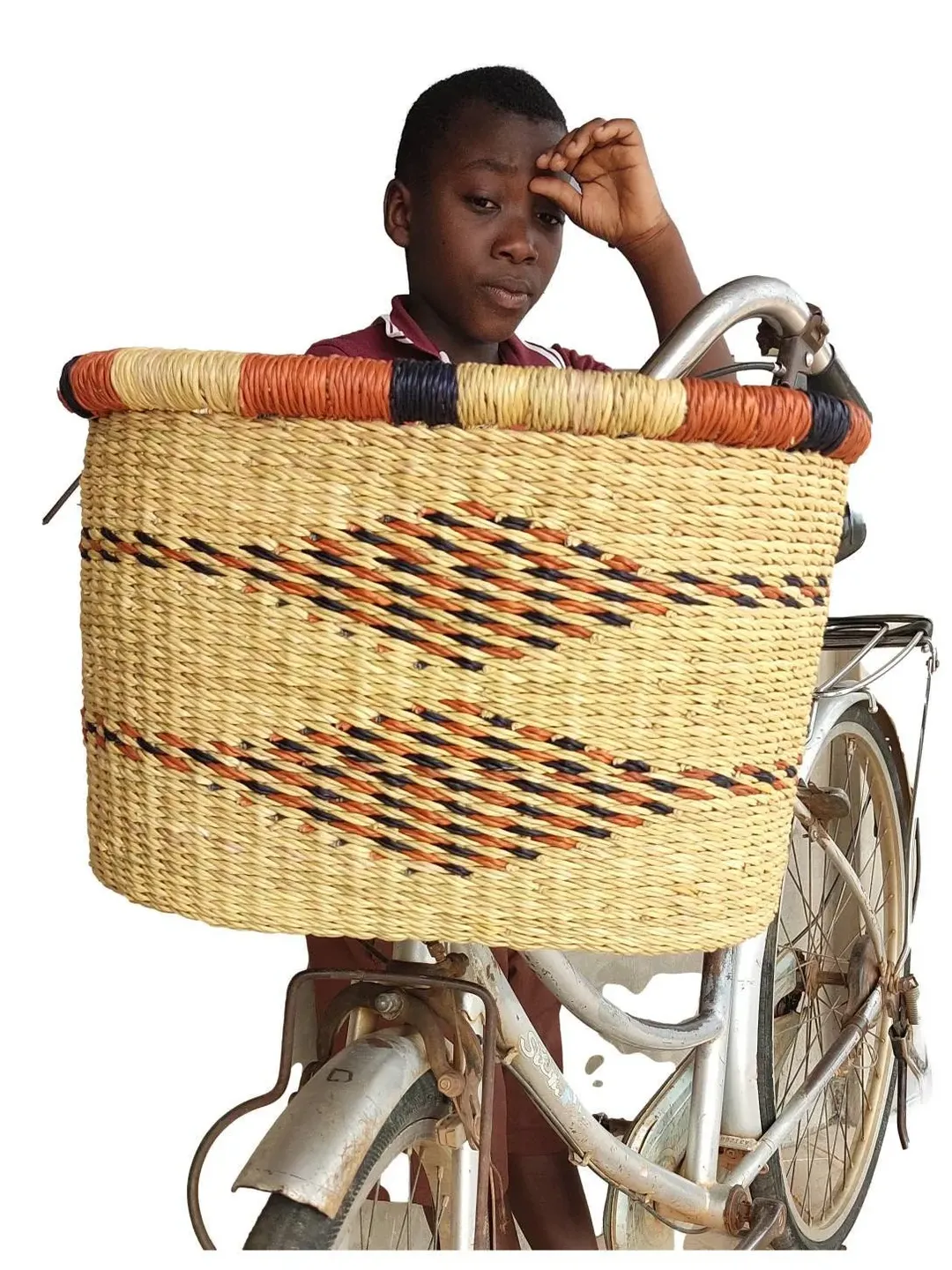 Front Bike Basket | Dog Bike Basket | Bolga Basket | Woven Basket | Handmade Basket | African Basket | Picnic Basket | Storage Basket